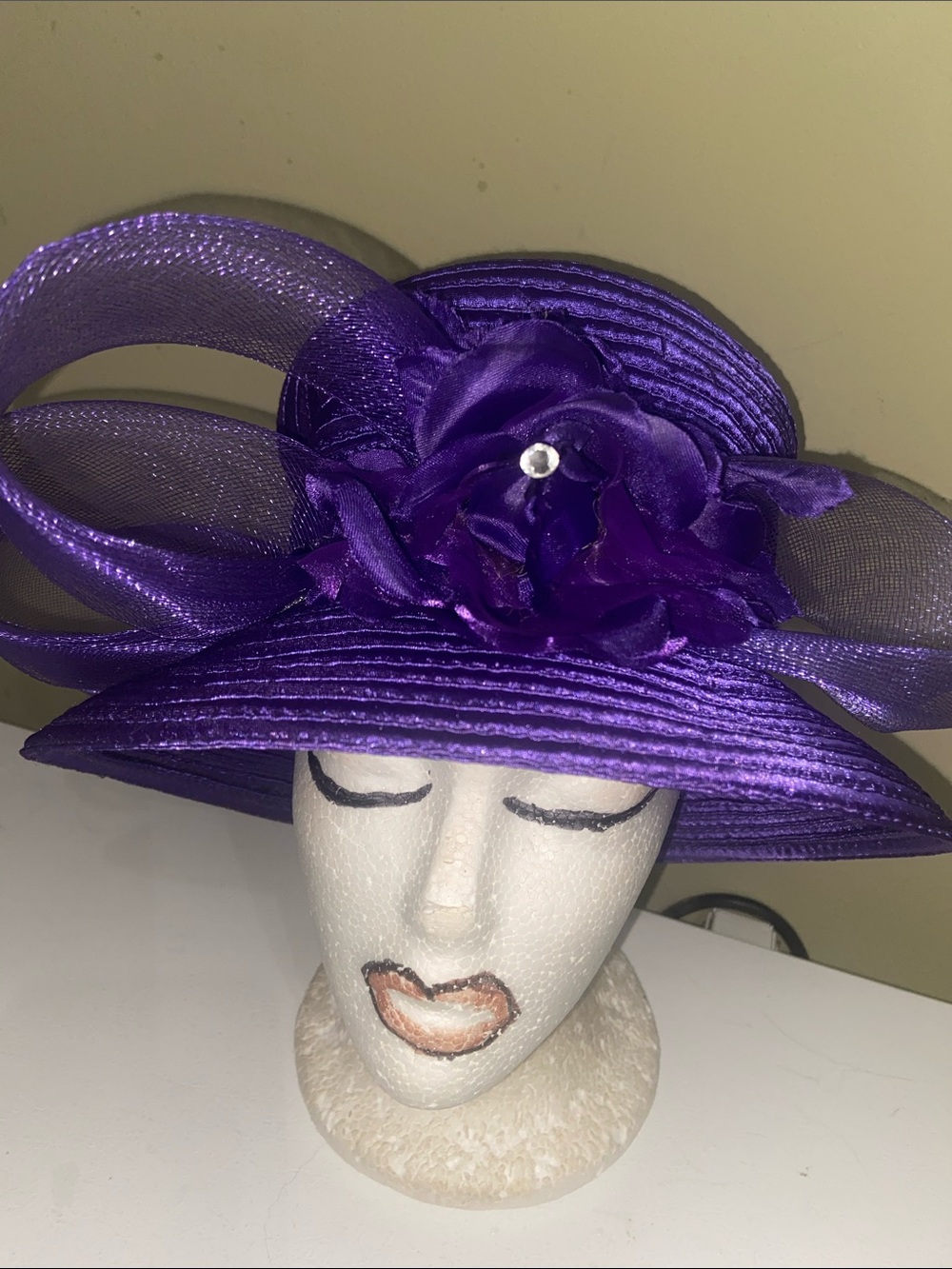 Cute Purple Dress Hat / Church Hat